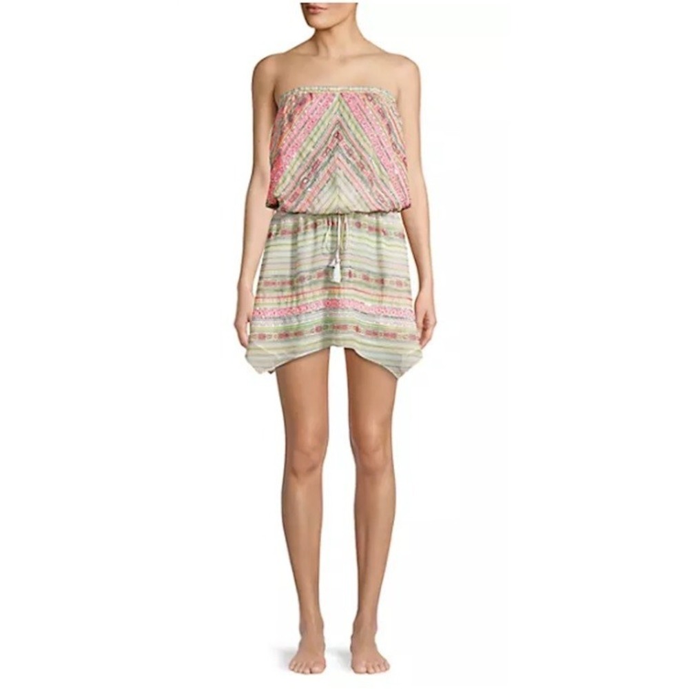 NWT Ramy Brook SM Sheer Alondra Dress Bandeau 113686 - Picture 1 of 2